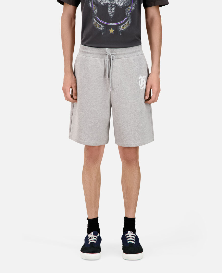 The Kooples MEN ARDOISE grey cotton shorts