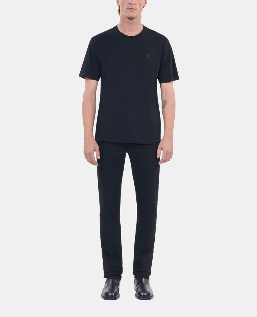 The Kooples HERREN BLACK schwarzes t-shirt mit wappen