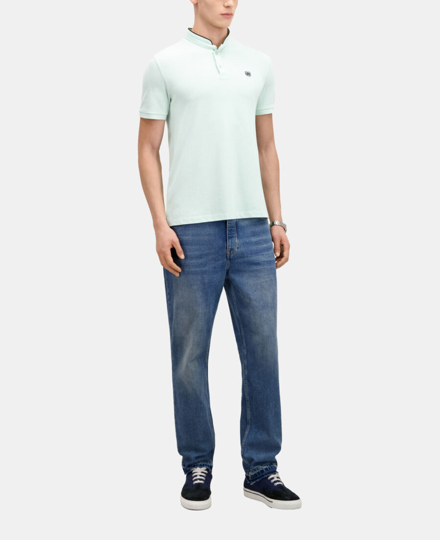 polo vert en coton