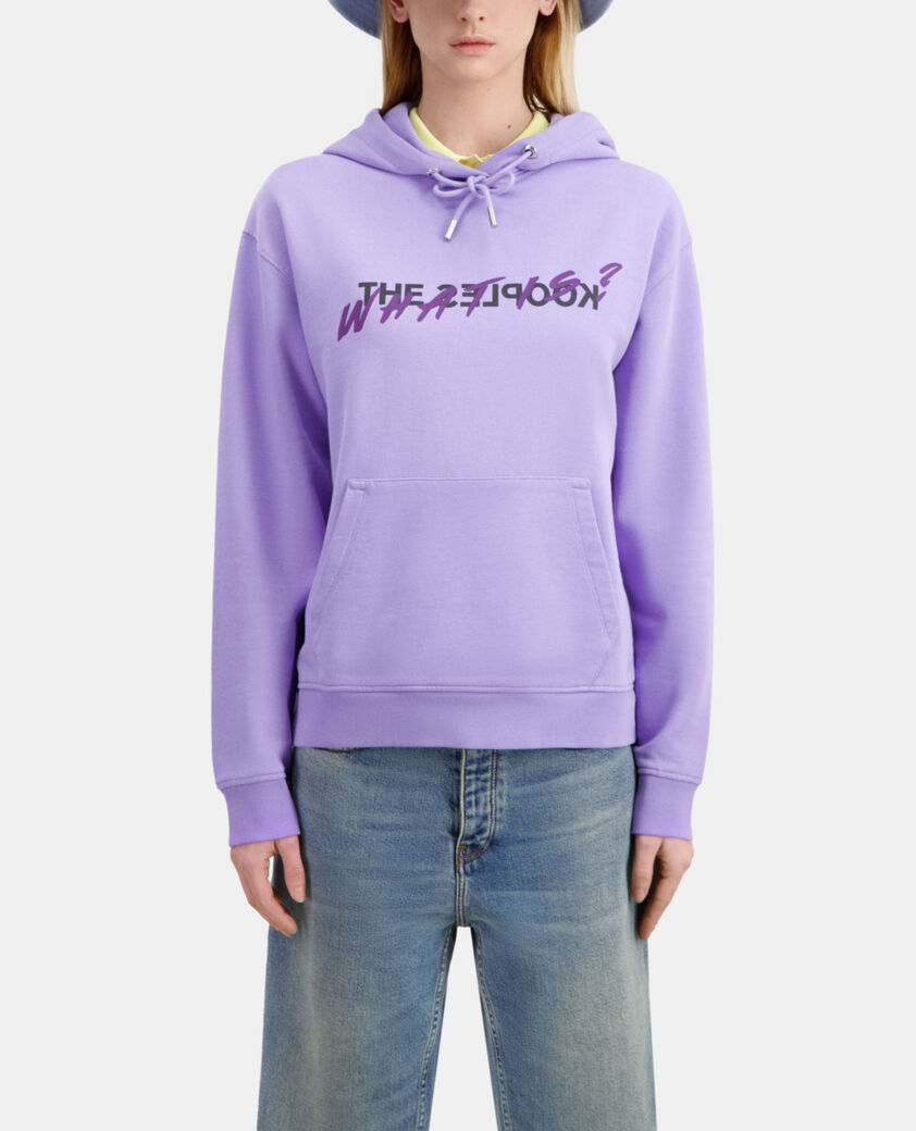 The Kooples FEMME LIGHT PURPLE sweatshirt à capuche what is mauve
