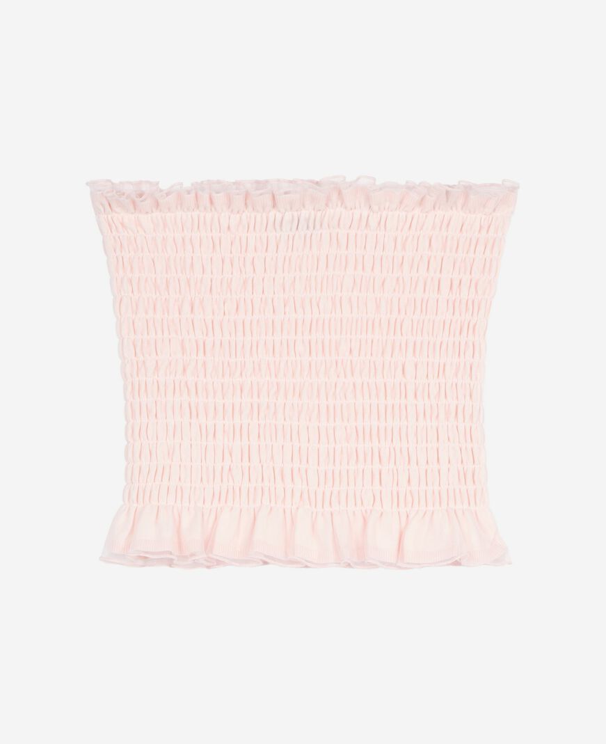 The Kooples WOMEN LILA pink smocked bustier top