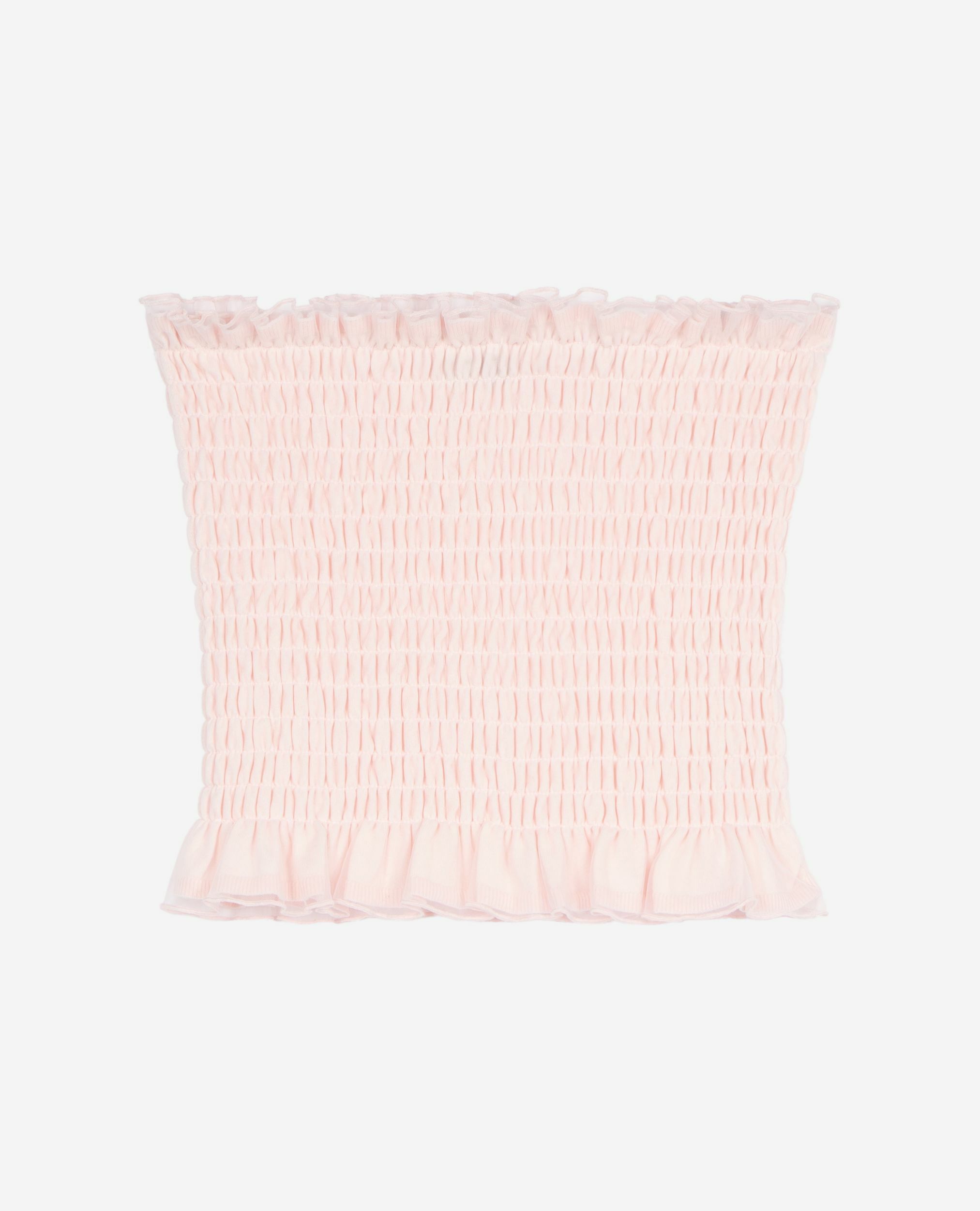 Pink smocked bustier top, LILA, hi-res image number null