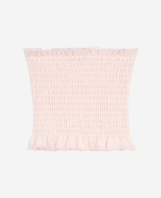 The Kooples WOMEN LILA pink smocked bustier top