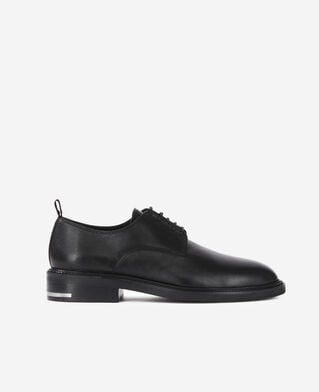 The Kooples H BLACK black leather lace-up shoes