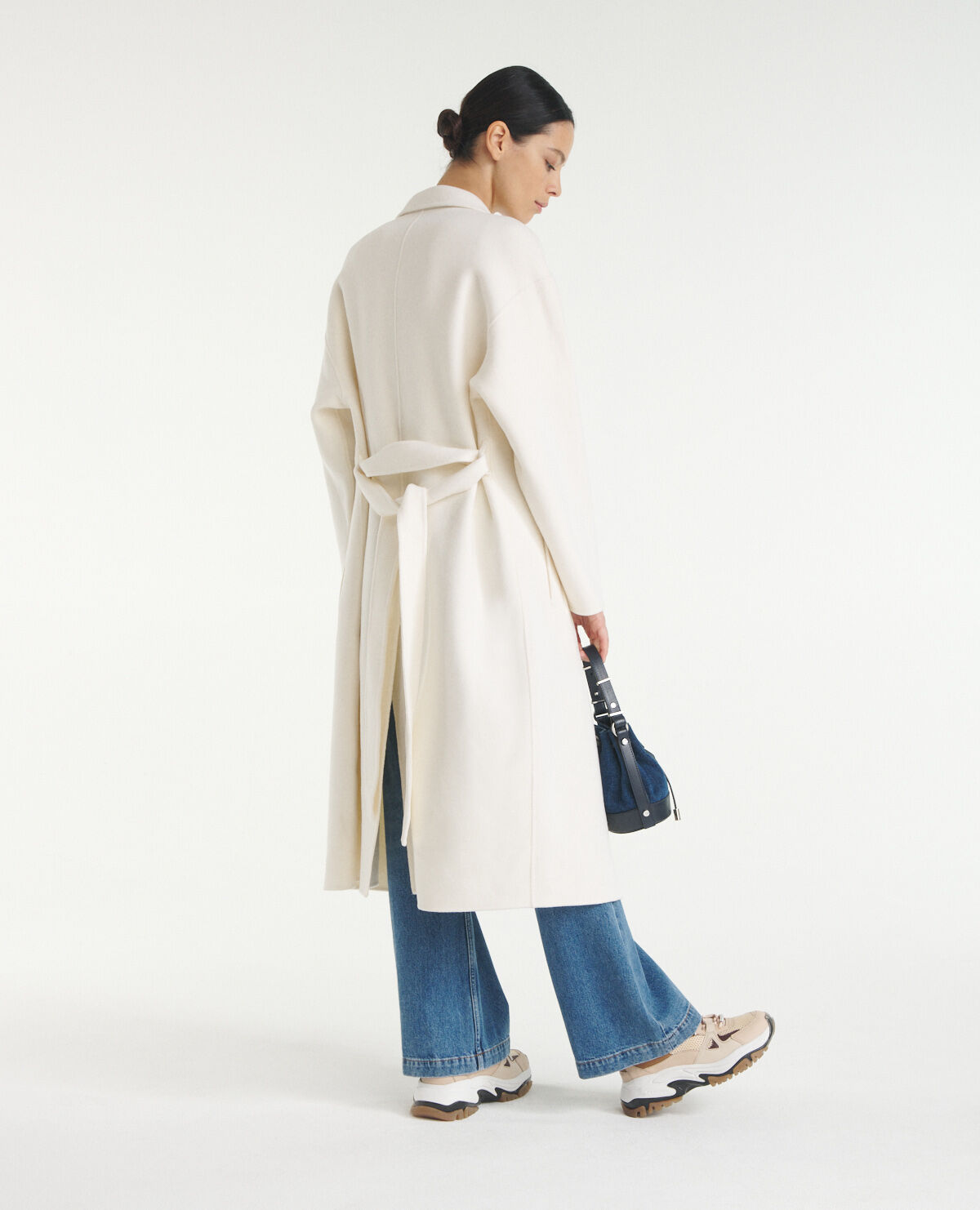 Manteau best sale laine ecru
