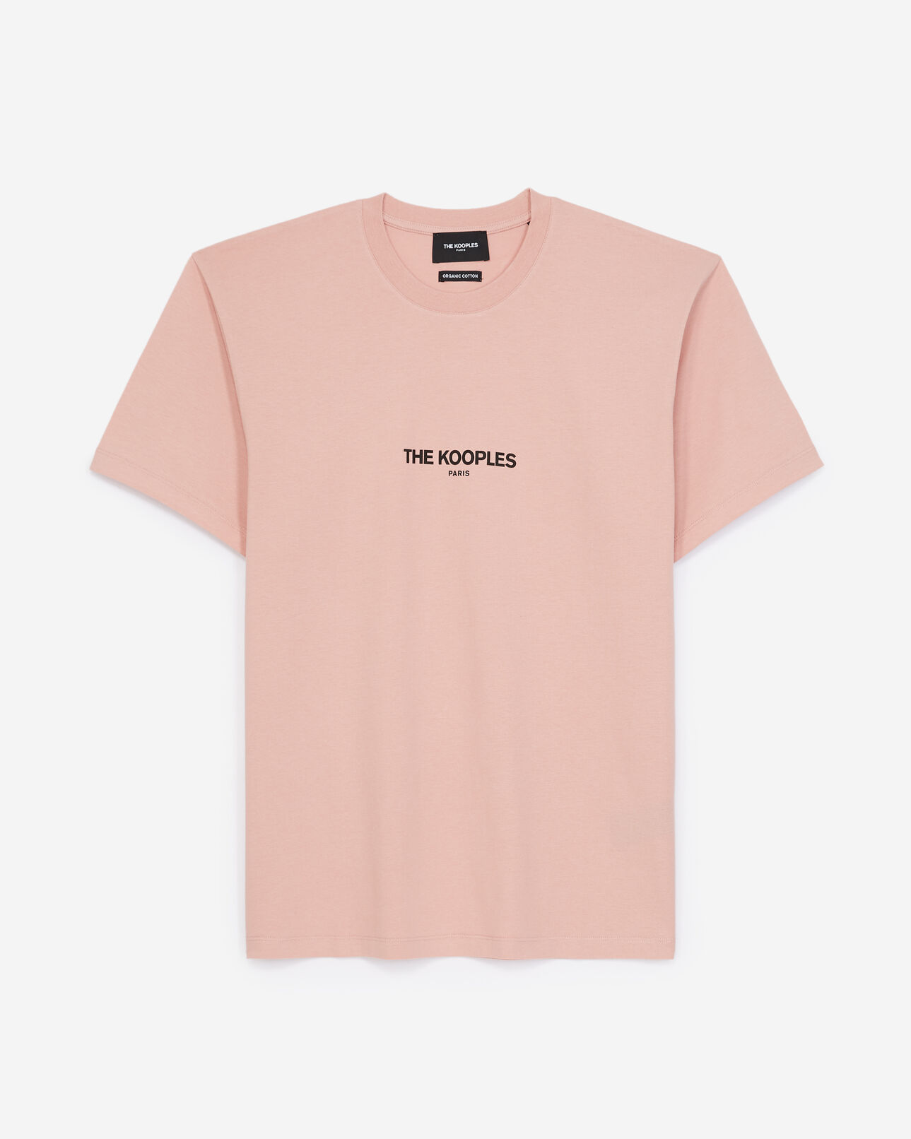 The Kooples HOMME LIGHT PINK t-shirt rose coton à logo imprimé