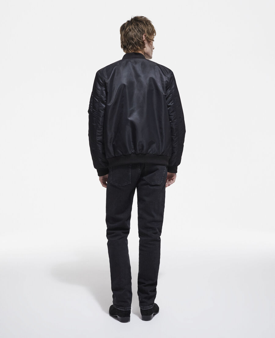 black jacket with leopard print lining
