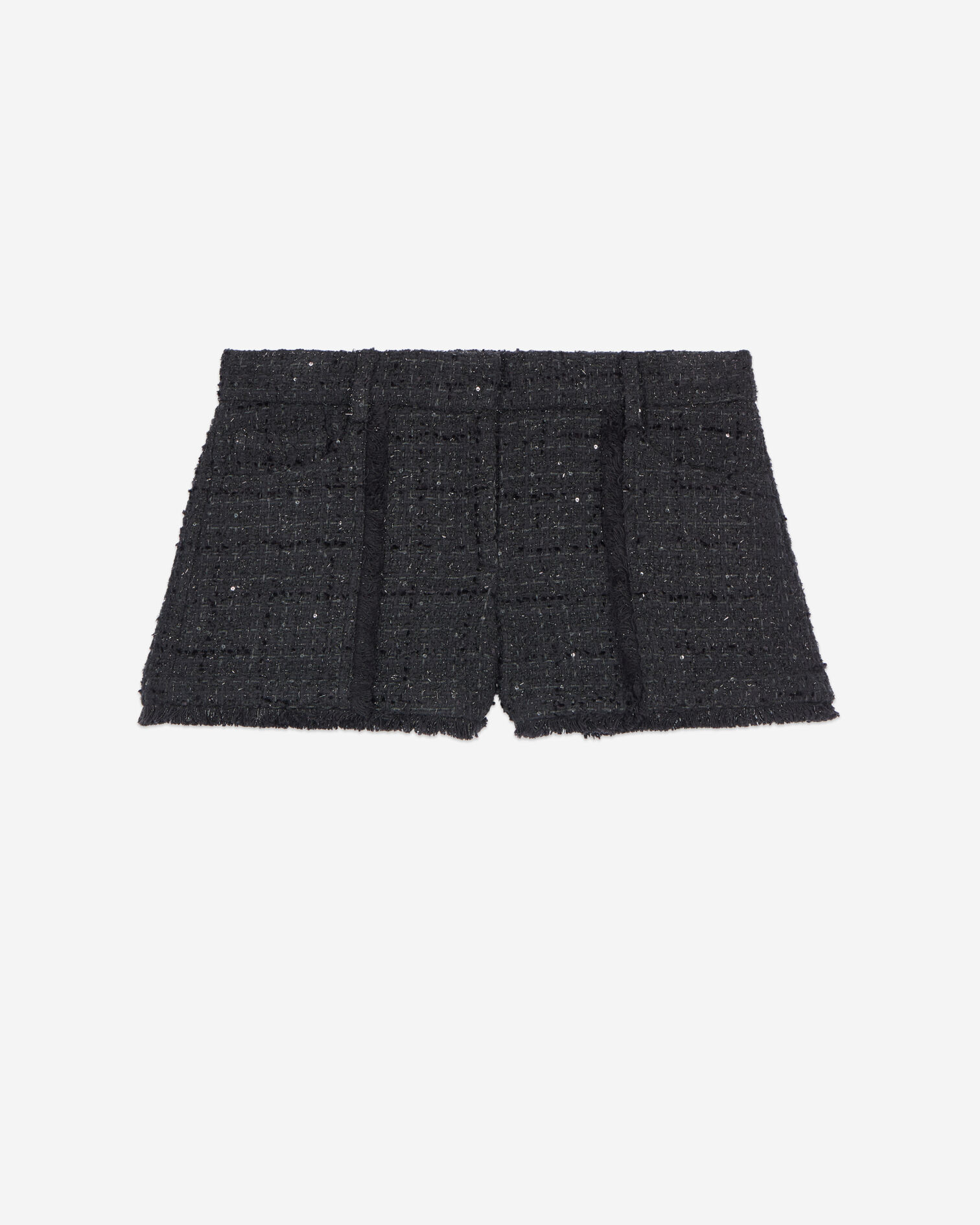Short en tweed noir, BLACK, hi-res image number null