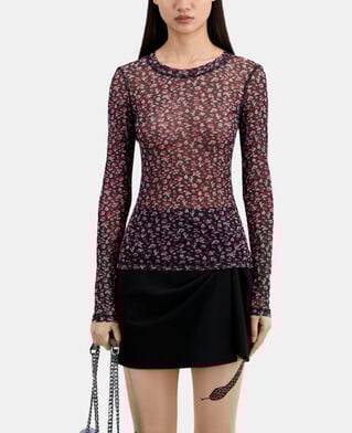 The Kooples F BLACK / PINK printed t-shirt