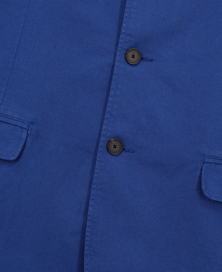 chaqueta azul algodón