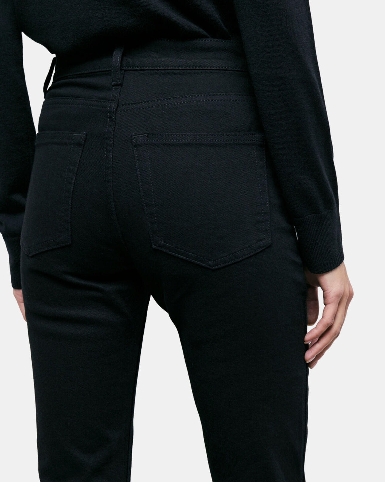 The Kooples FEMME BLACK jean flare noir