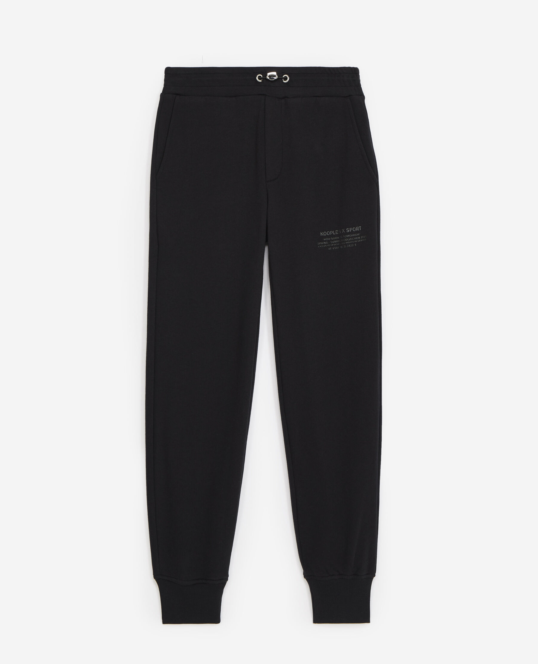 Black joggers with rubber logo | The Kooples