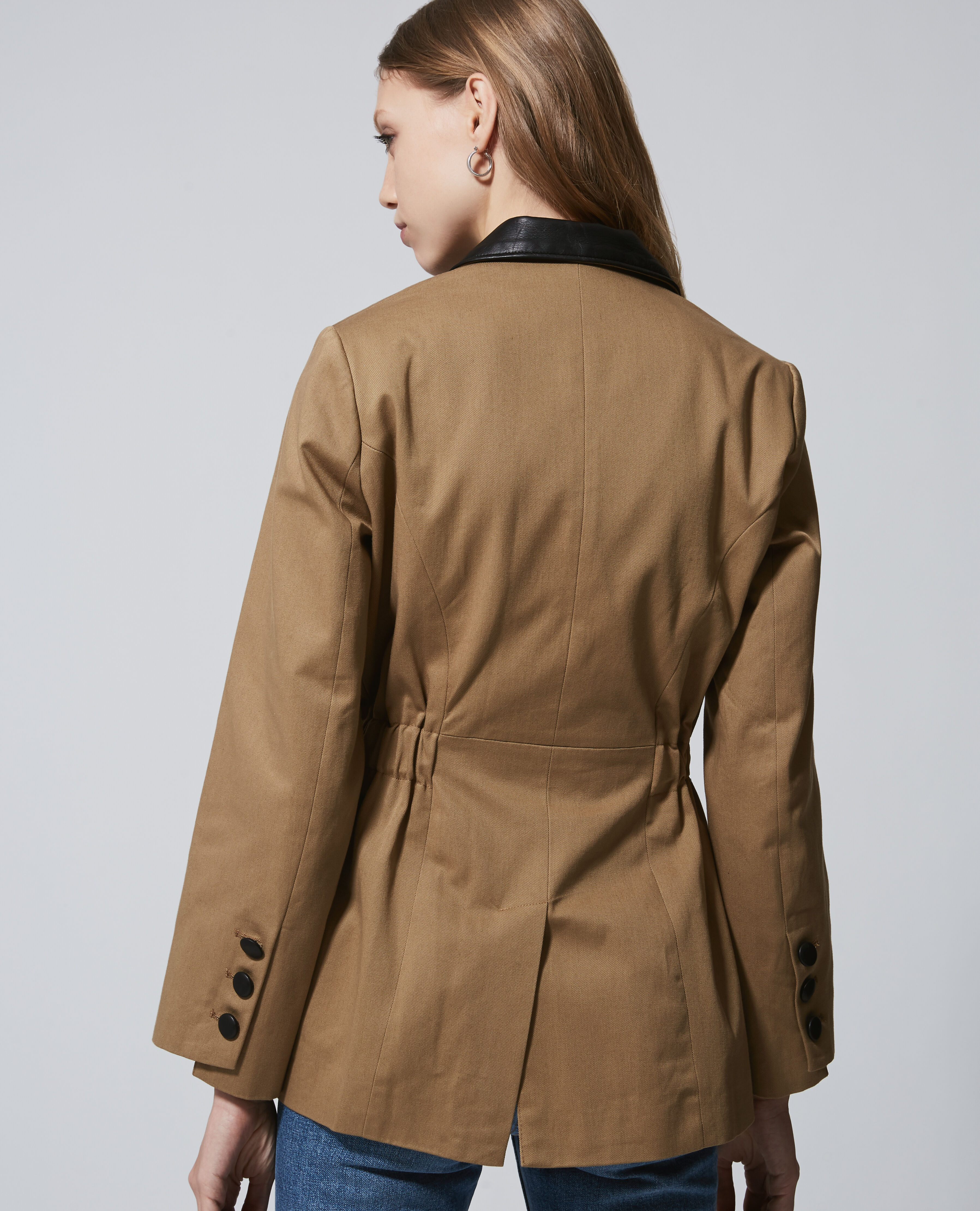 Beige cotton discount jacket women's