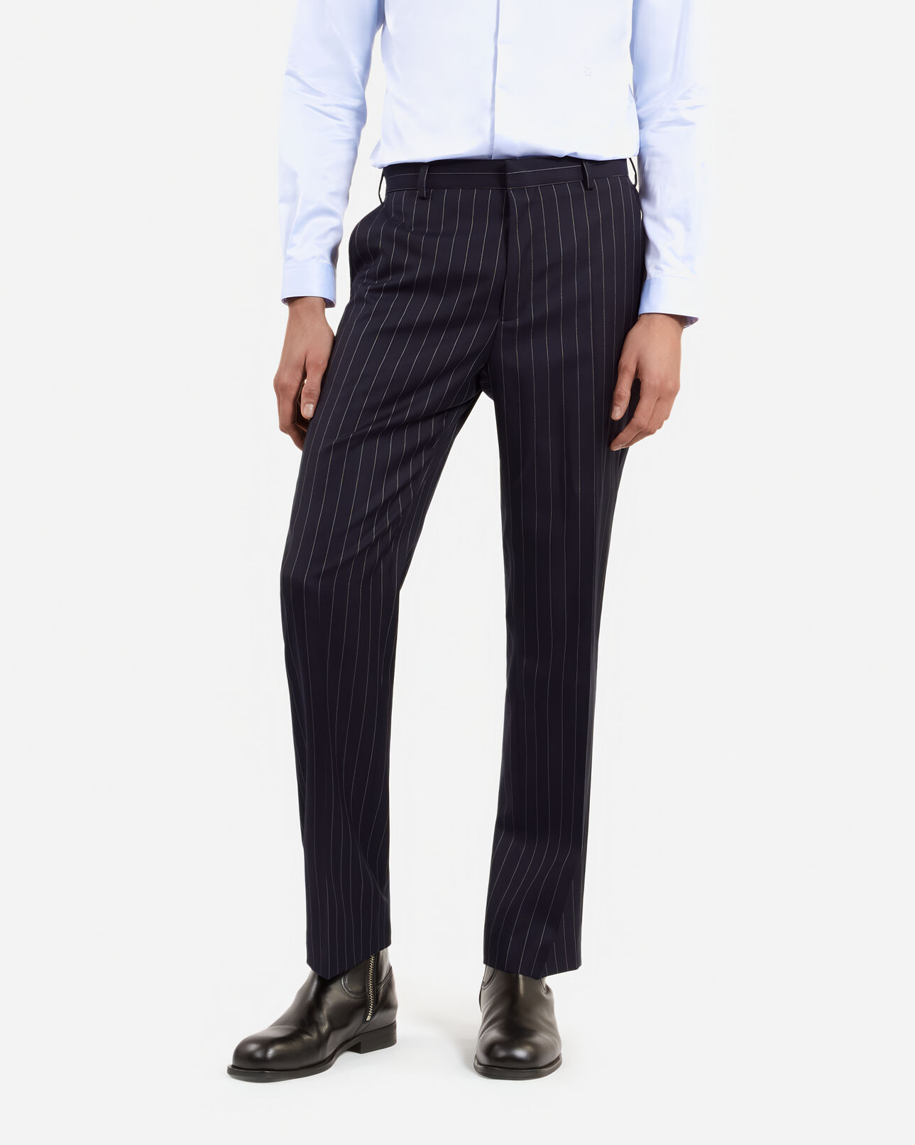 The Kooples MEN DARK NAVY blue pinstripe suit pants