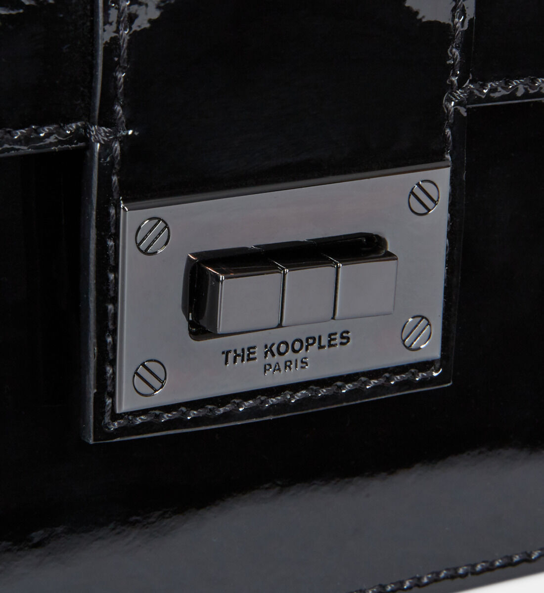 Pochette Emily medium en cuir noir The Kooples Suisse