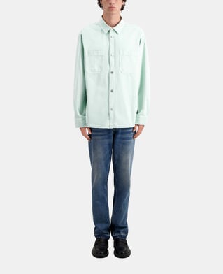 The Kooples HOMME OCEAN surchemise verte en denim