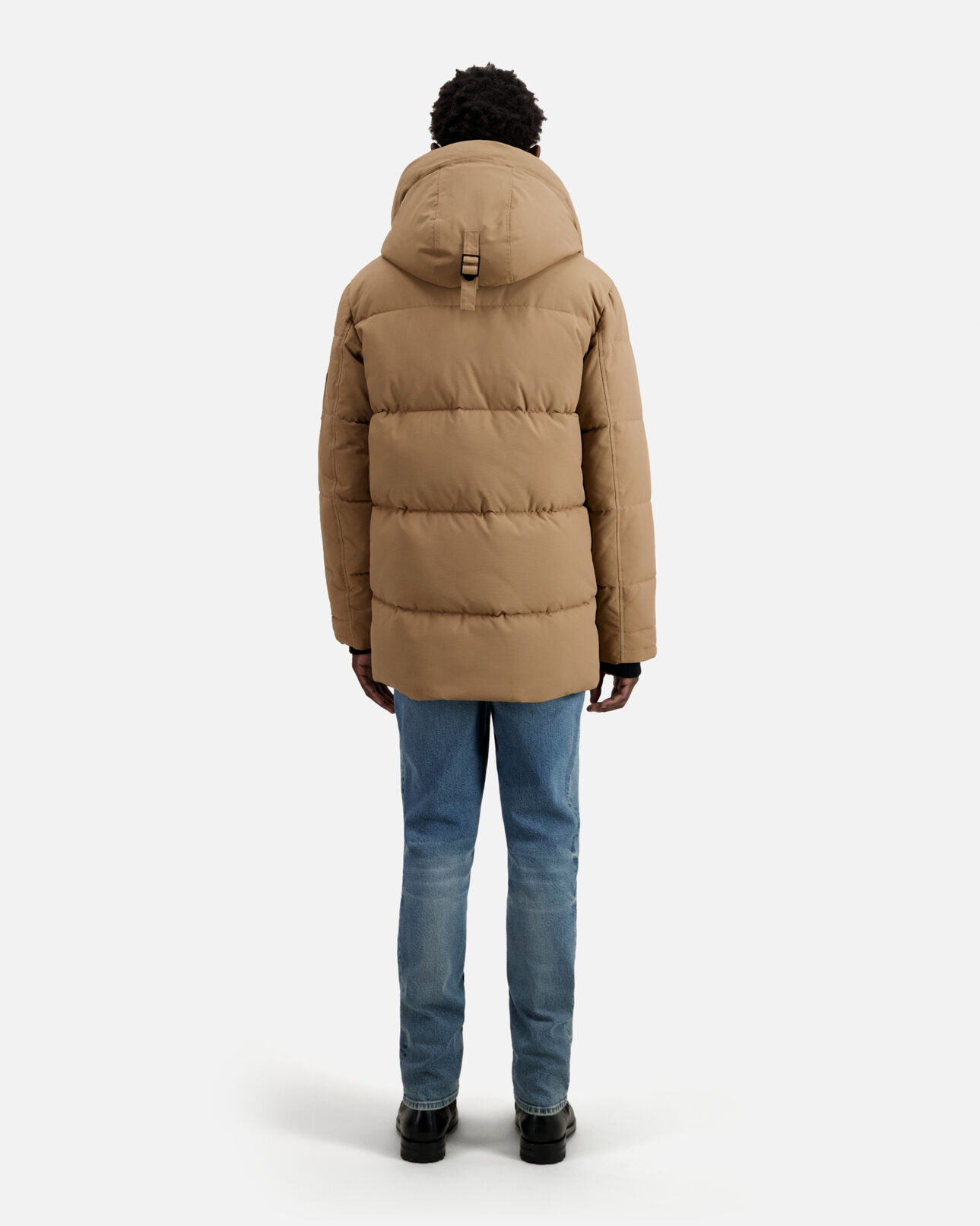 The Kooples MEN CAMEL beige hooded parka