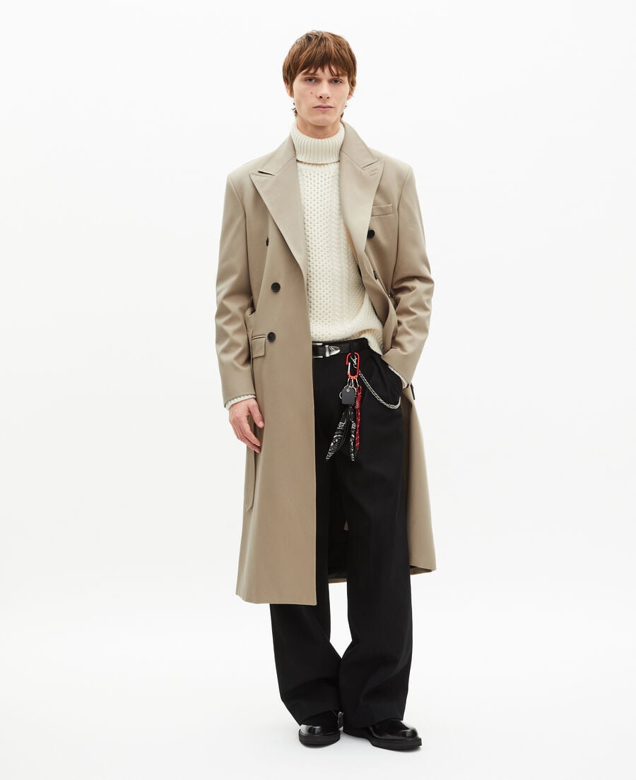 The Kooples MEN SAND long beige trench coat