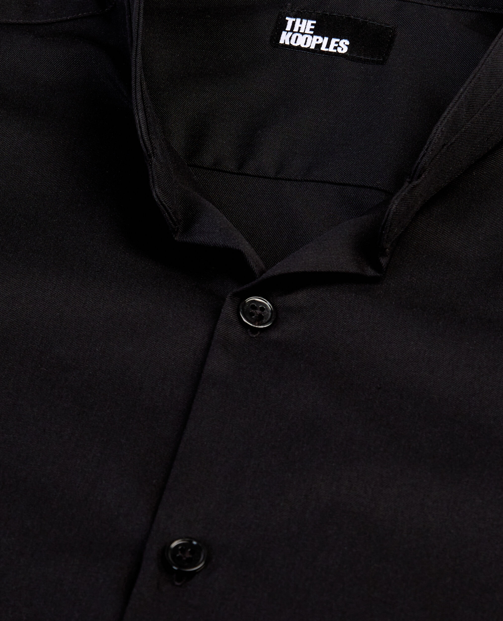 Black shirt in smart twill, BLACK, hi-res image number null