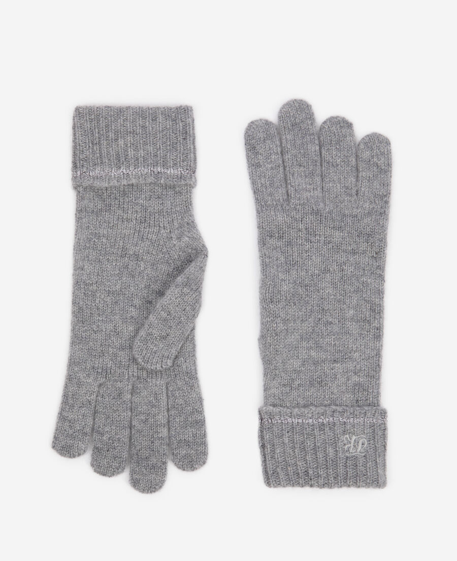 The Kooples M MIDDLE GREY MEL grey cashmere gloves
