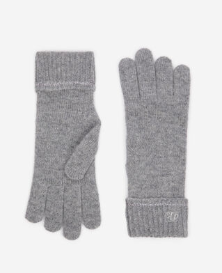 The Kooples M MIDDLE GREY MEL grey cashmere gloves