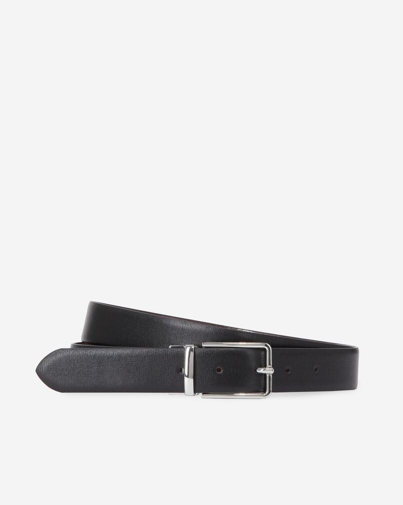 The Kooples HERREN BLACK zweifarbiger wendegürtel aus leder