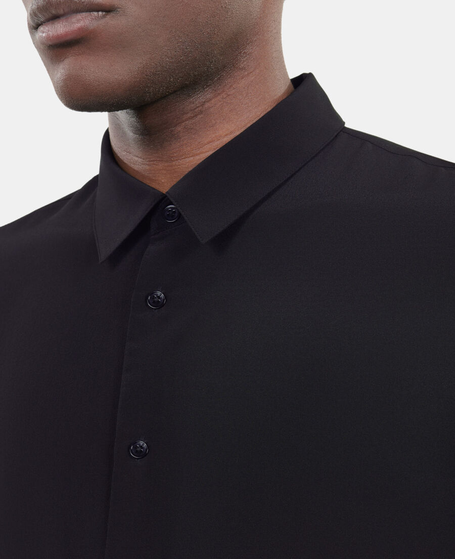 The Kooples HOMME BLACK chemise en soie noire