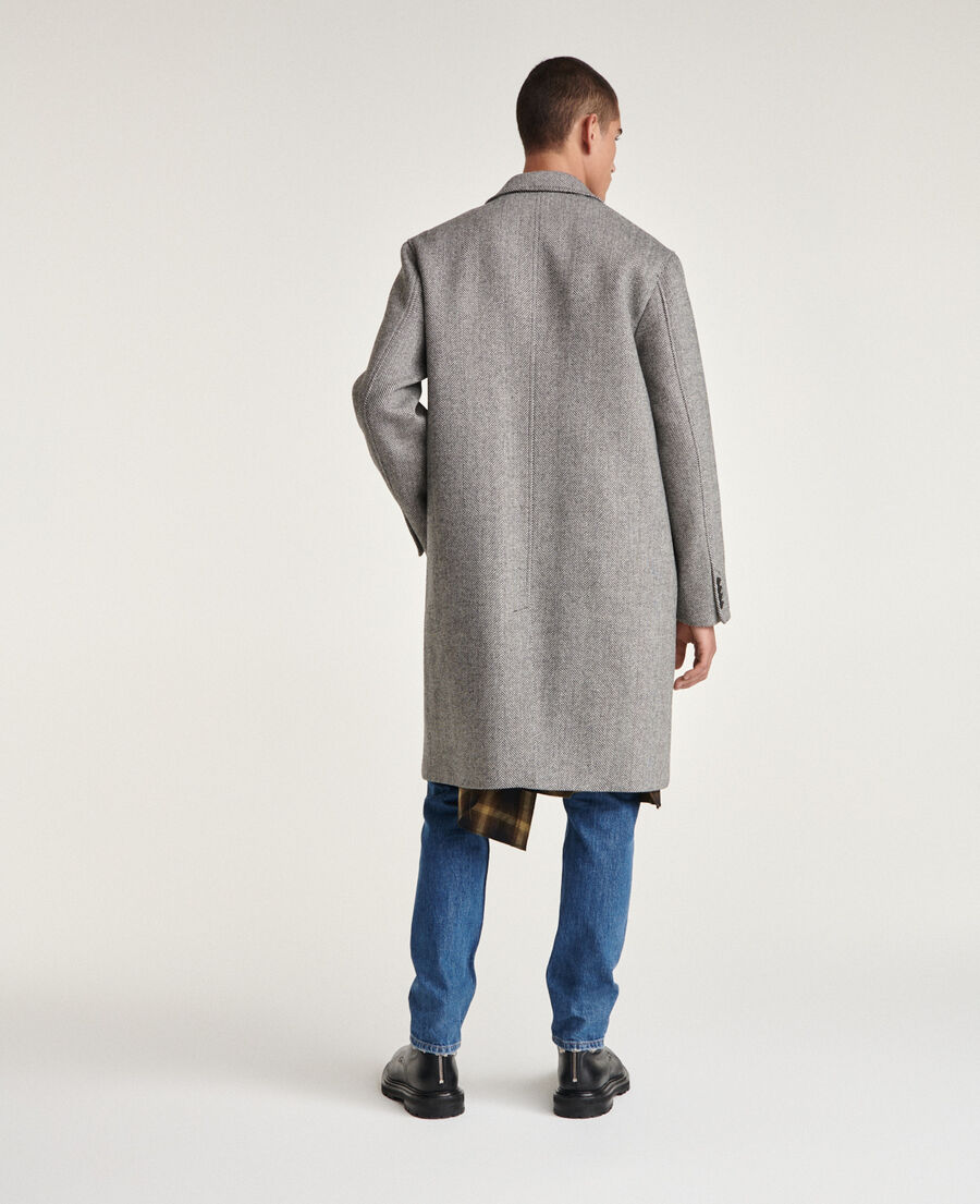 abrigo largo gris