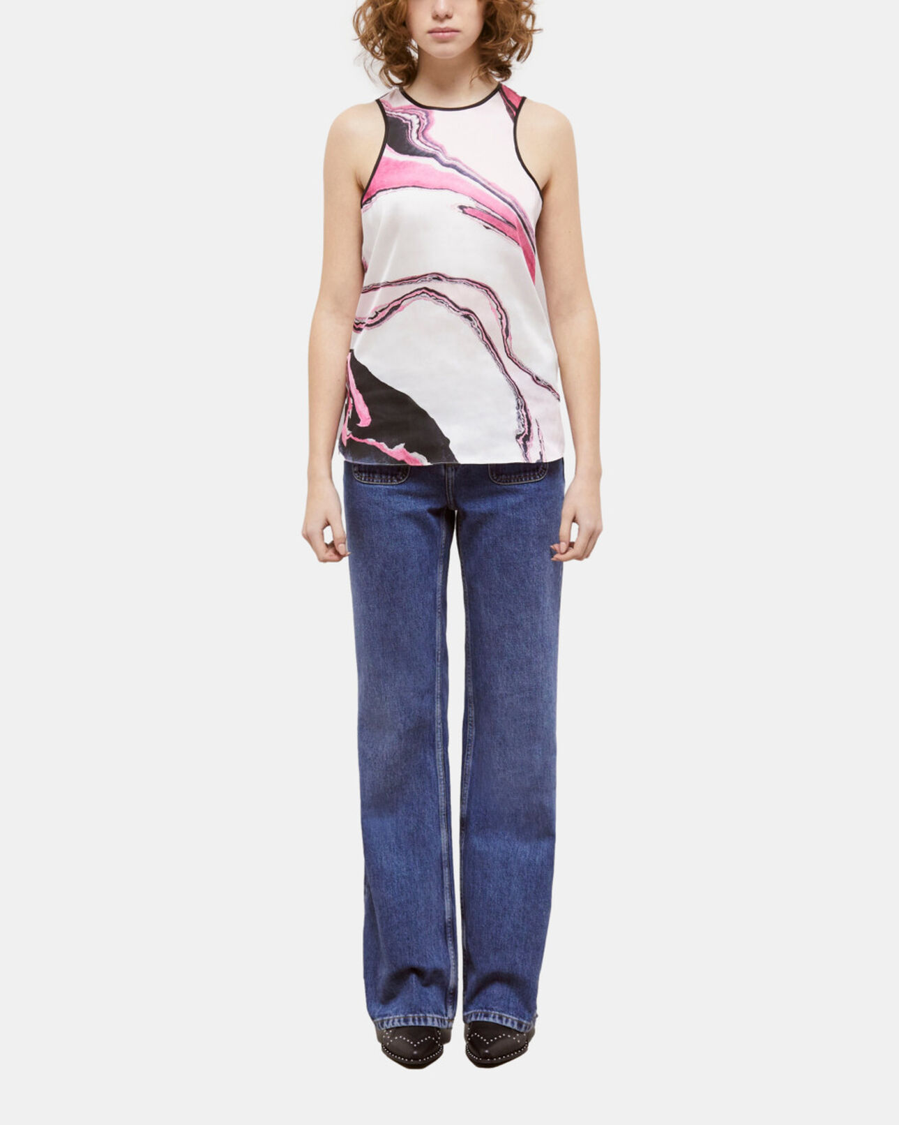 The Kooples FEMME WHITE PINK top imprimé