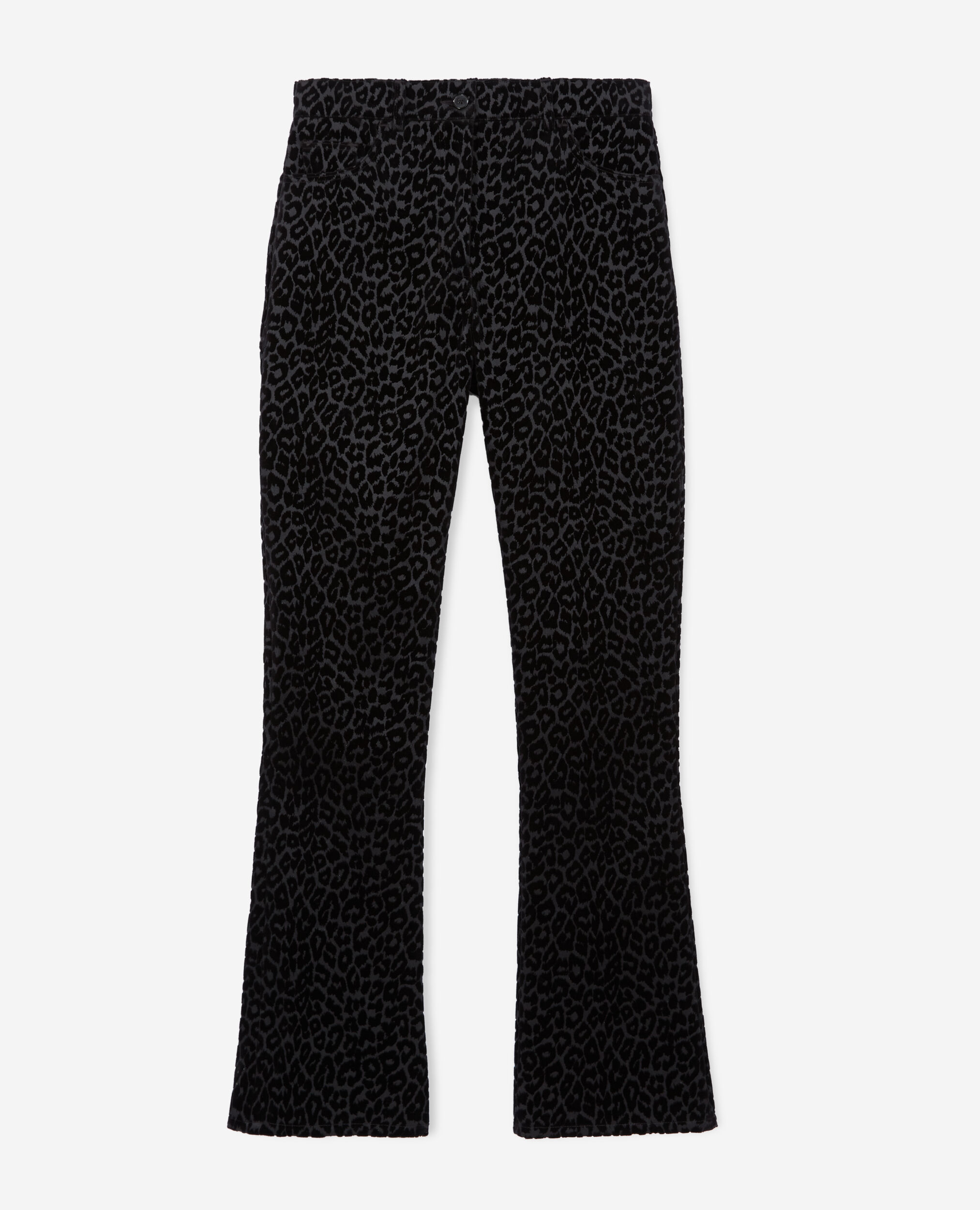 Velvet leopard cheap print pants