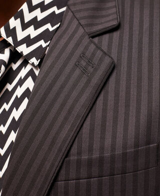 The Kooples MEN BLACK GREY striped wool suit jacket