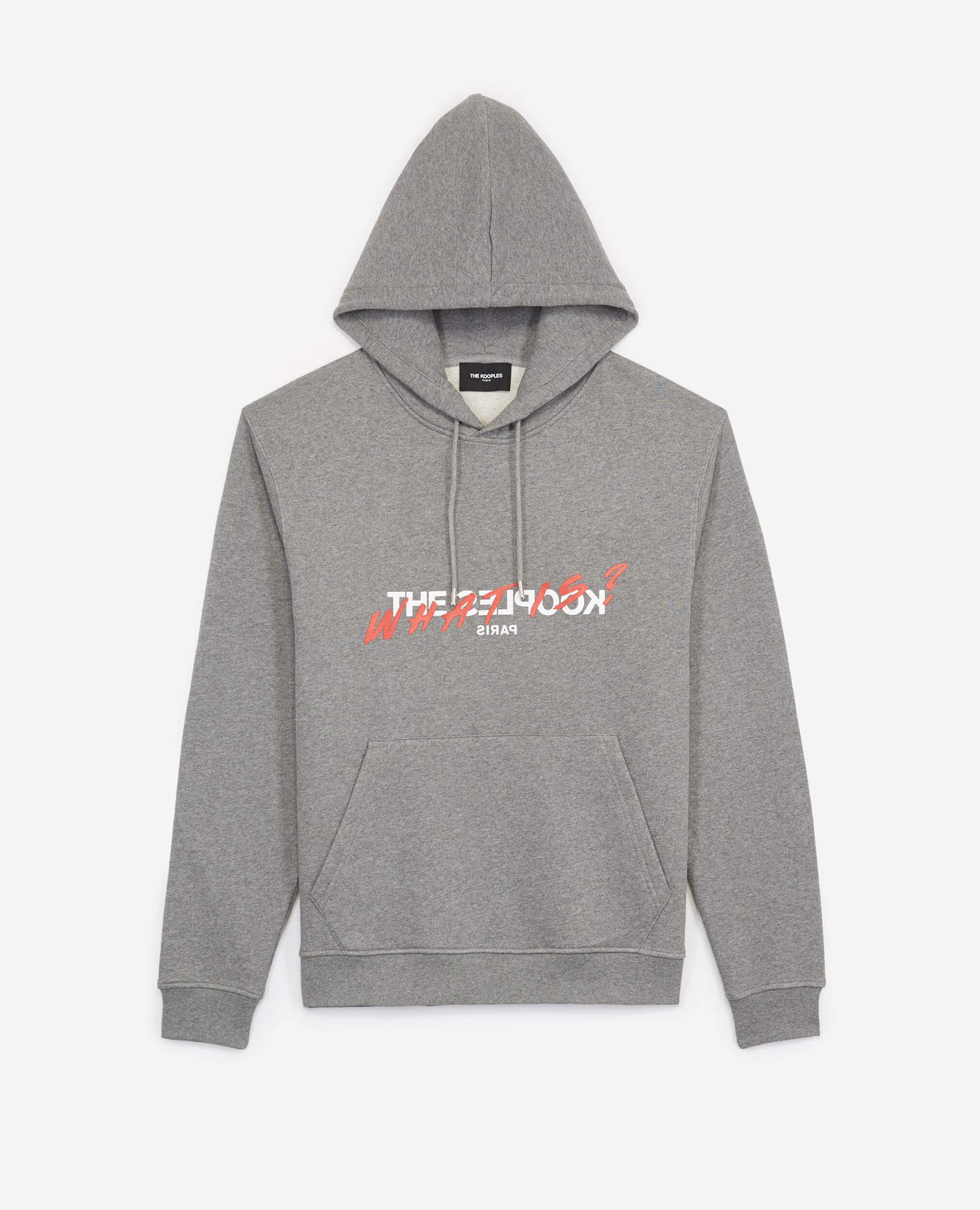 Sudadera gris serigrafía What is, MIDDLE GREY MELANGE, hi-res image number null