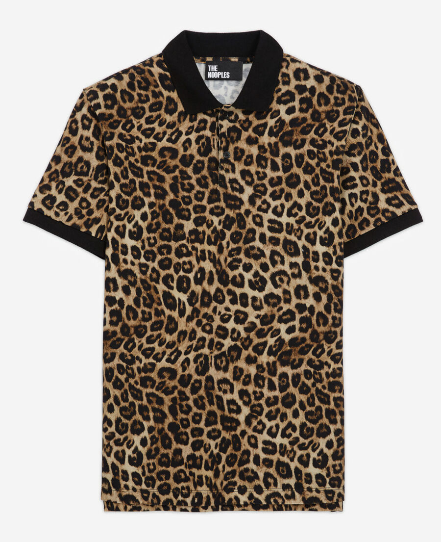 leopard print polo