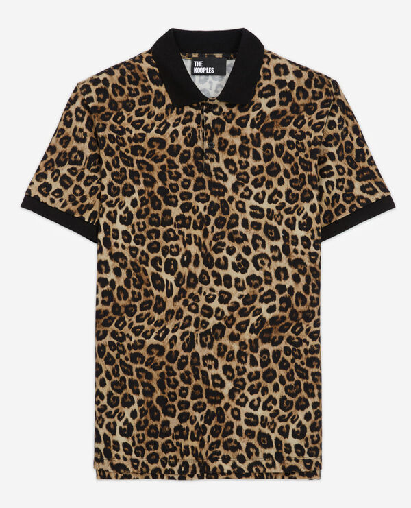Leopard print polo