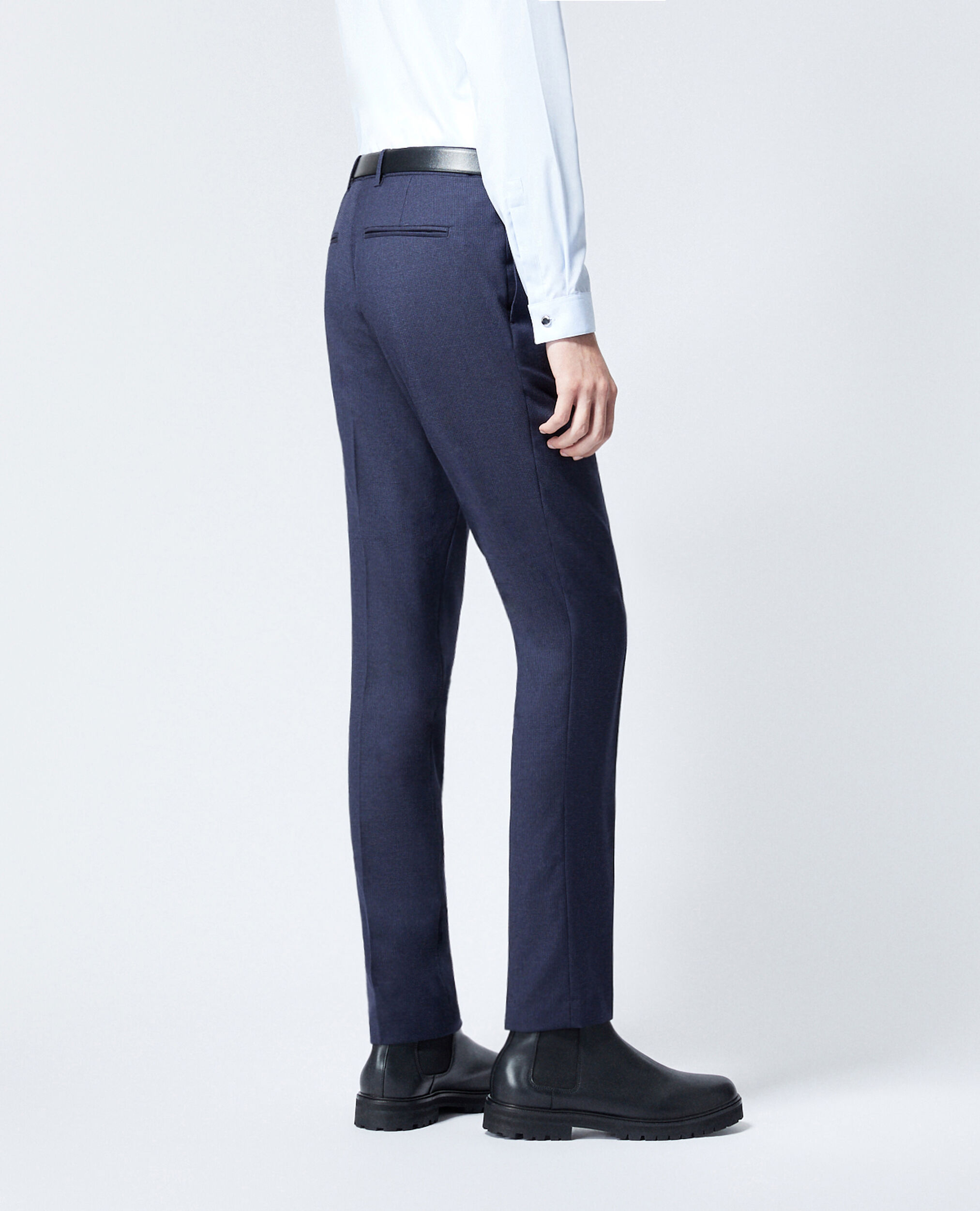 Pantalon costume laine bleu marine, NAVY, hi-res image number null