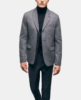 The Kooples H GREY gray patterned wool jacket