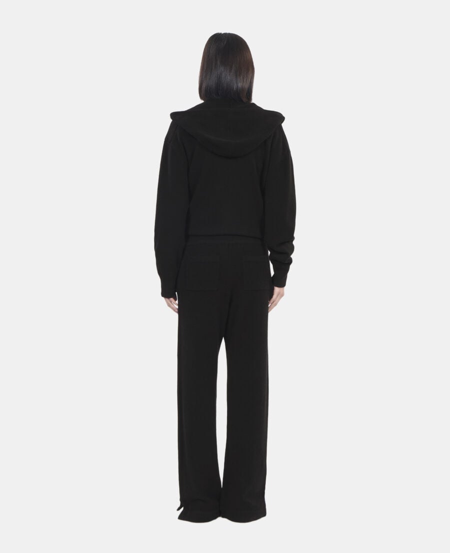 The Kooples WOMEN BLACK black wool and cashmere trousers
