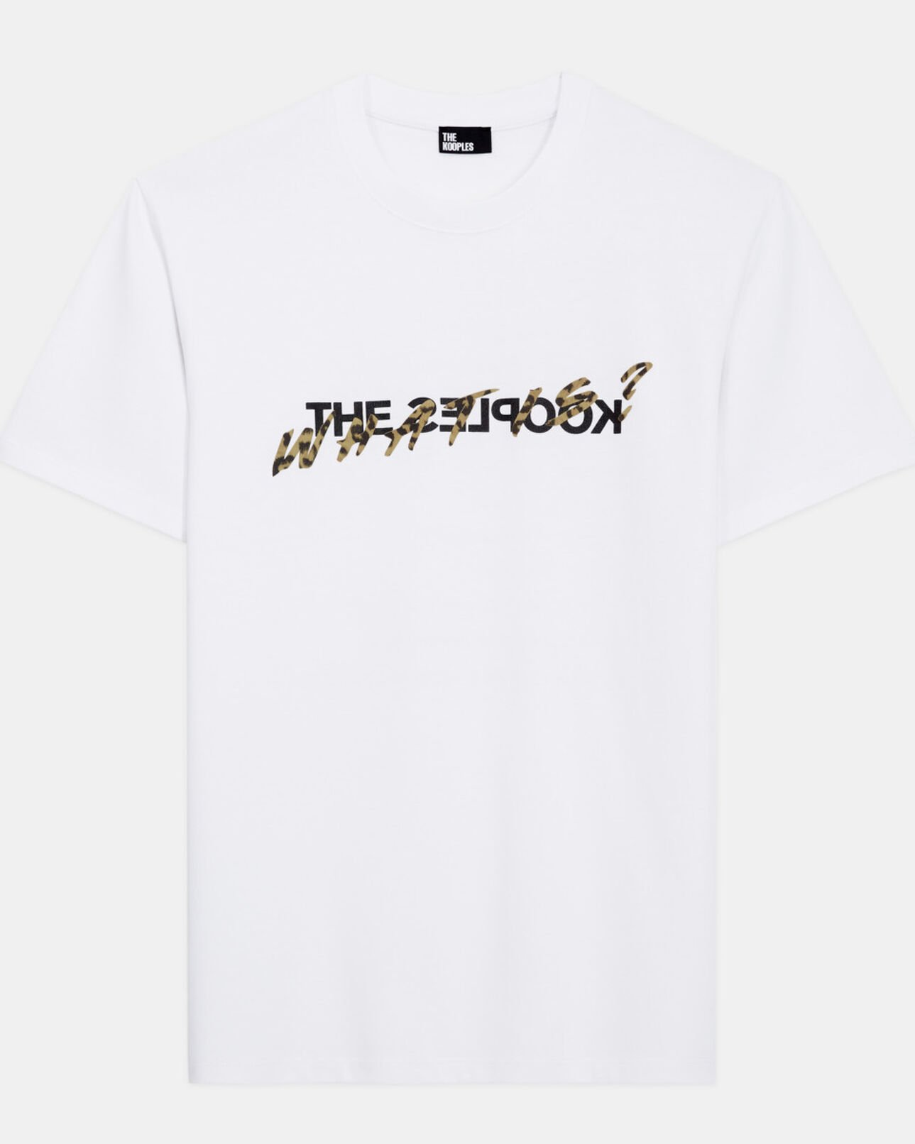 The Kooples HOMME SNOW WHITE t-shirt what is blanc et léopard