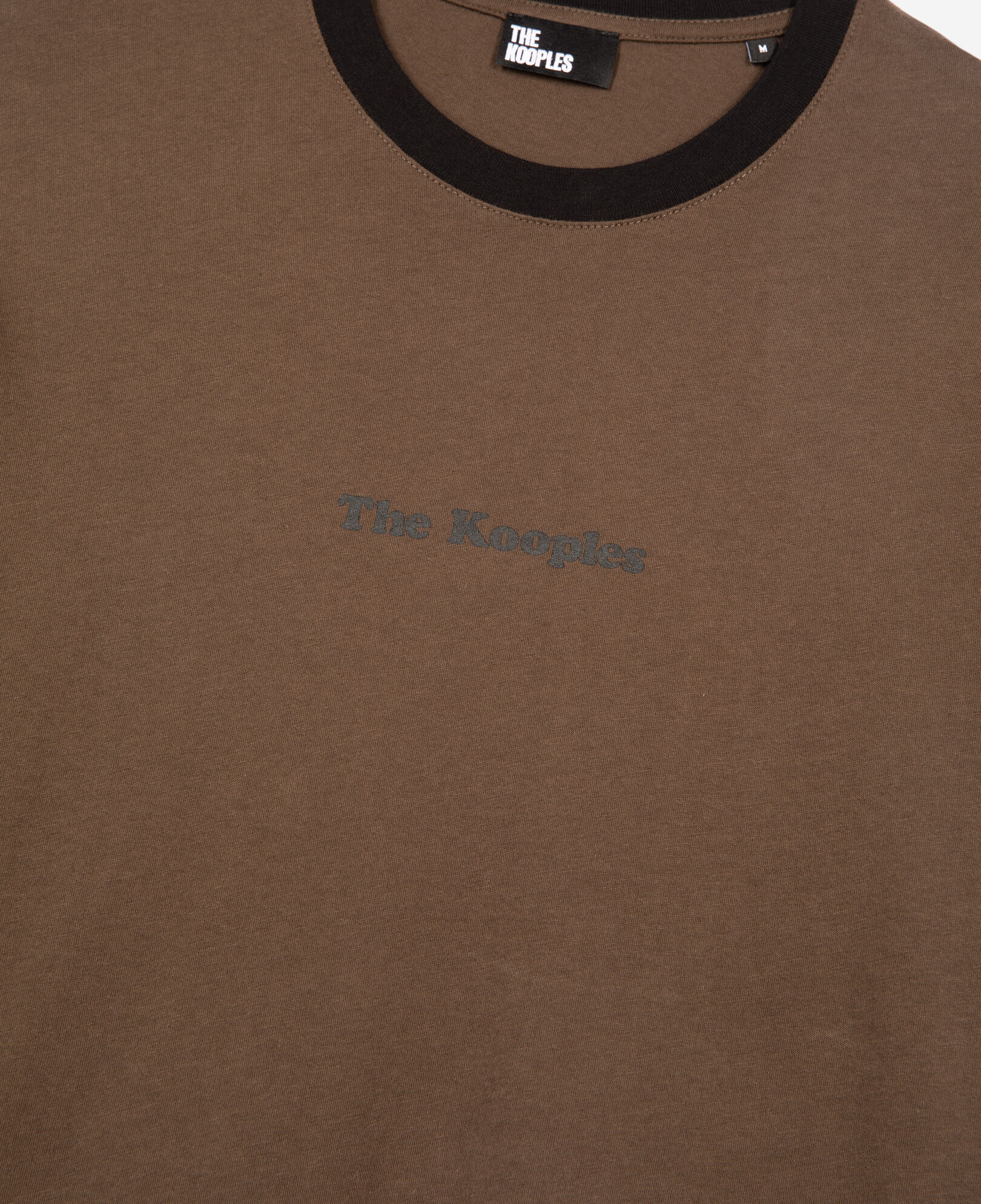 The Kooples HOMME DARK BROWN t-shirt à sérigraphie marron