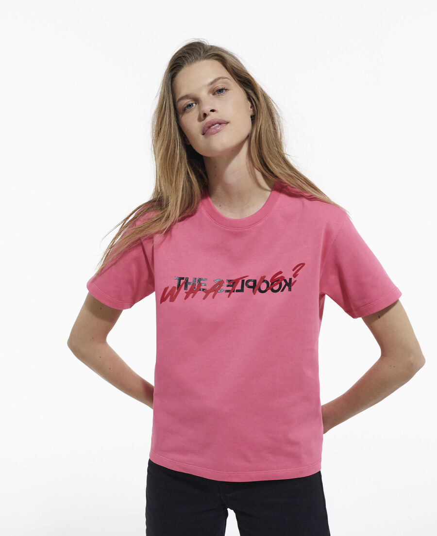 Pink What is T-shirt | The Kooples - UK