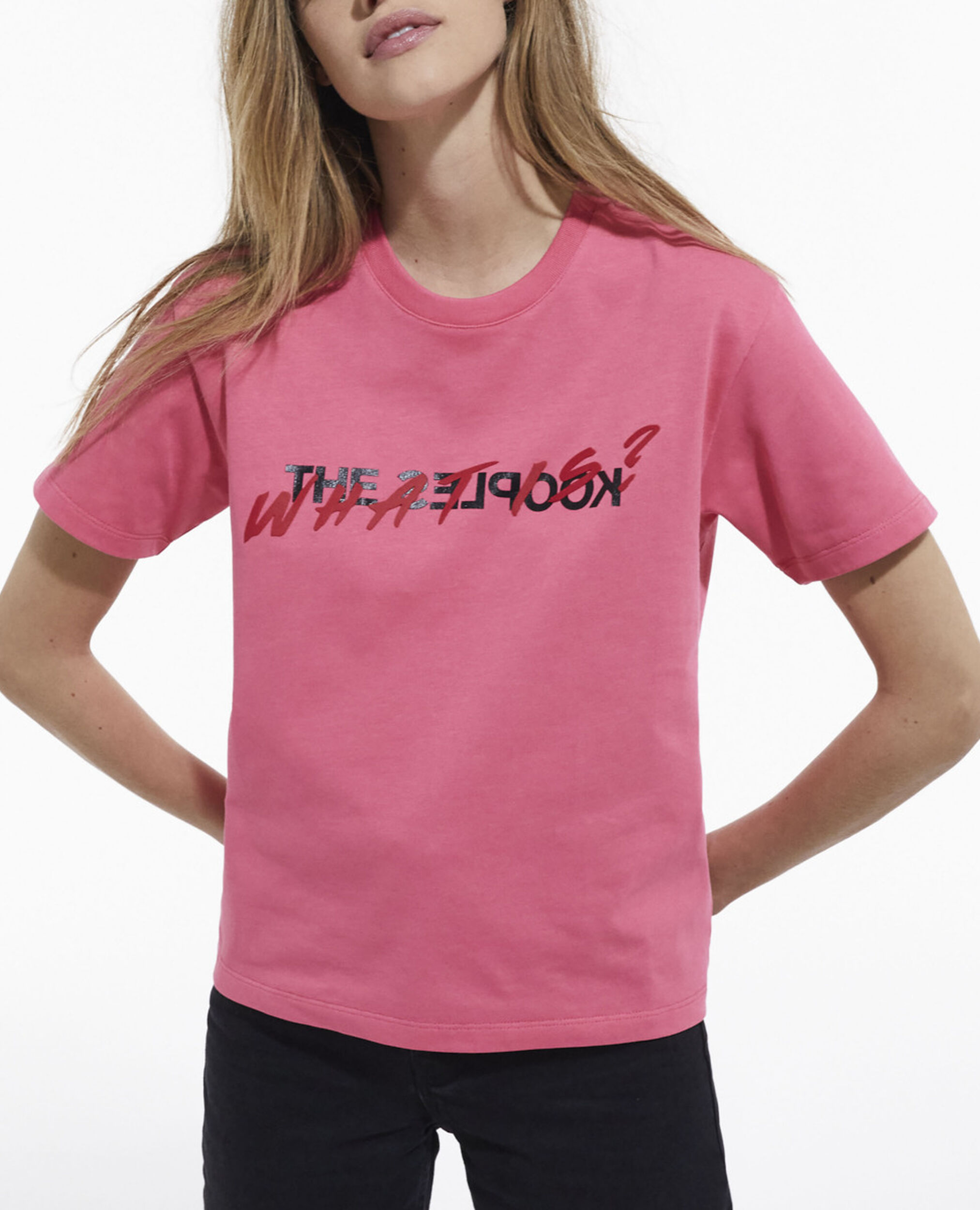 Pink What is T-shirt, OLD ROSE, hi-res image number null