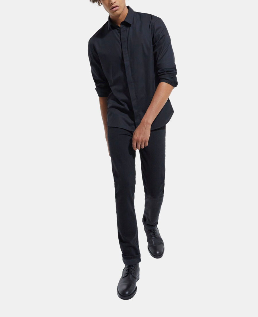 chemise col classique noire