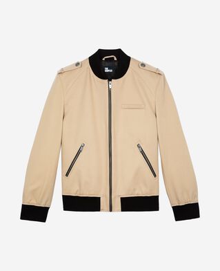 The Kooples HOMME BEIGE blouson teddy en coton beige