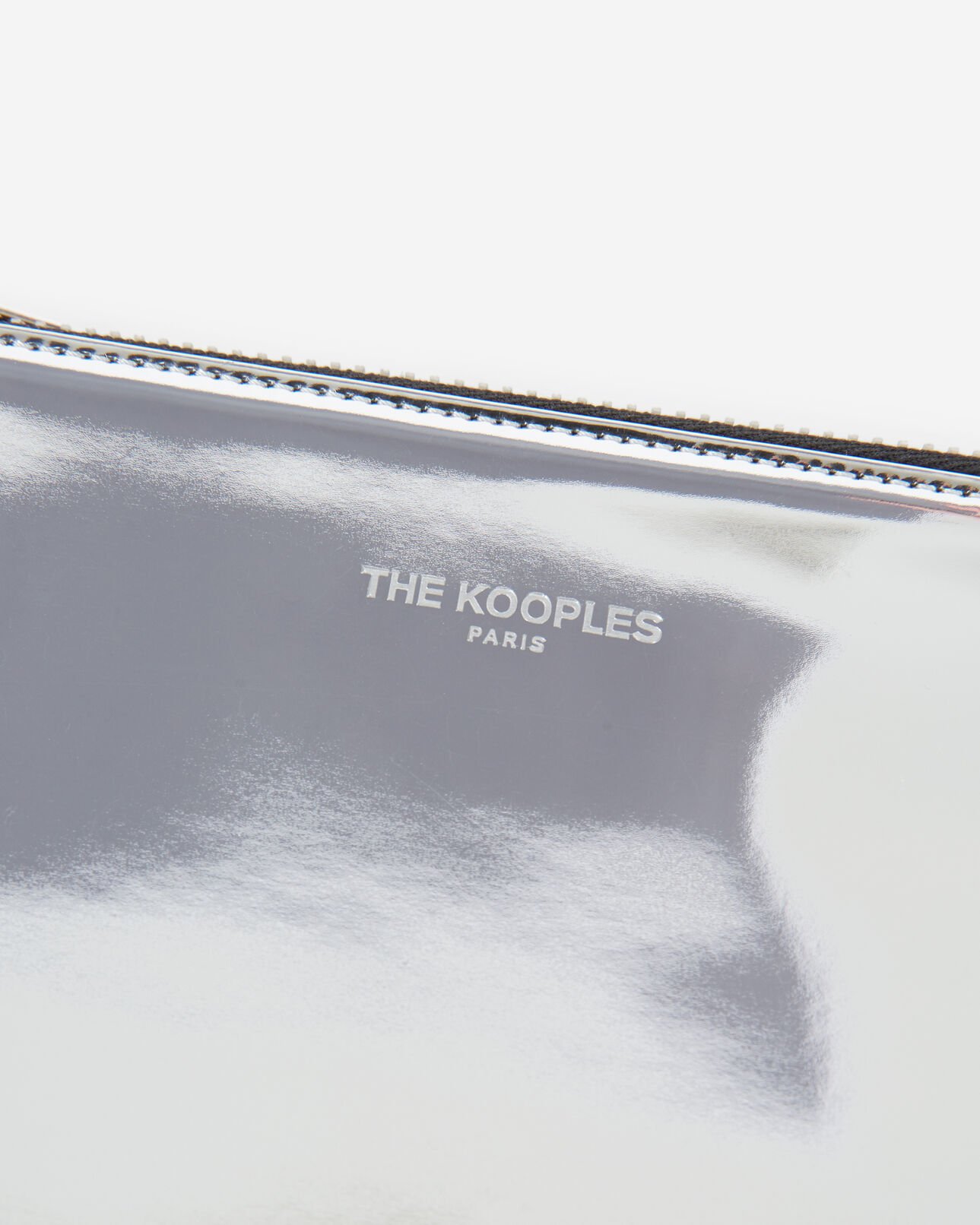 The Kooples WOMEN SILVER silver leather mobile pouch
