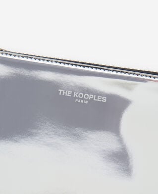 The Kooples WOMEN SILVER silver leather mobile pouch