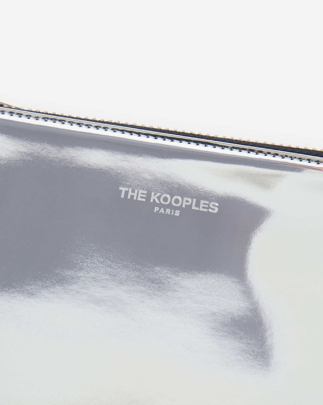The Kooples WOMEN SILVER silver leather mobile pouch