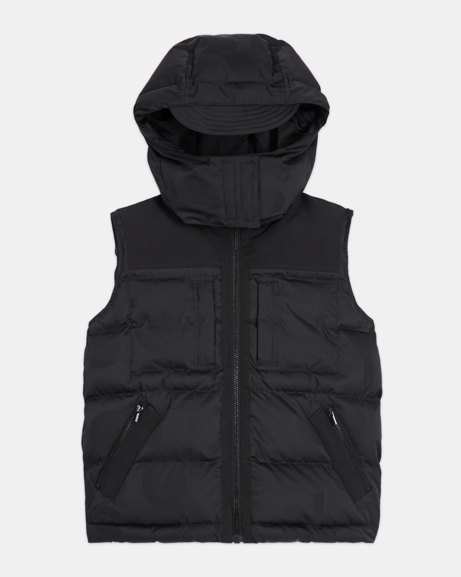 Black down jacket with The Kooples logo, BLACK, hi-res image number null