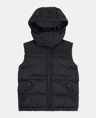 The Kooples F BLACK black down jacket with the kooples logo