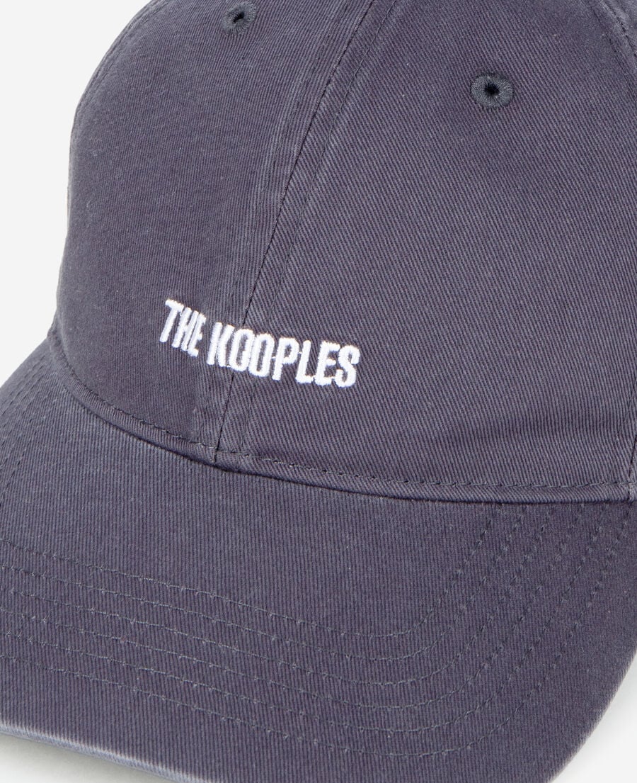 The Kooples MIXED BLUE PETROL blue embroidered logo cap