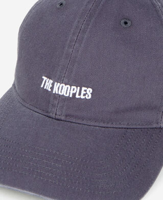 The Kooples MIXED BLUE PETROL blue embroidered logo cap